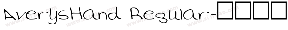 AverysHand Regular字体转换